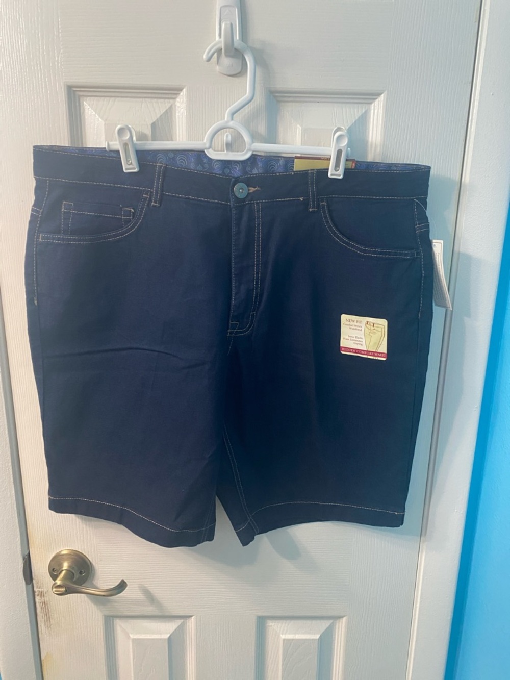 Faded Glory Women's Dark Blue Denim-Style Jean Shorts